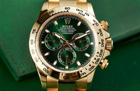 rolex daytona gelbgold grün|rolex green dial daytona.